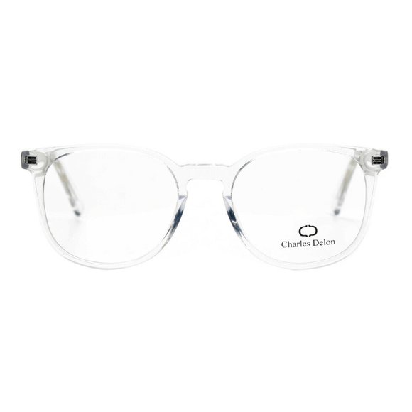 Charles Delon Round Unisex Clear Acetate Frame - Picture 3 of 4